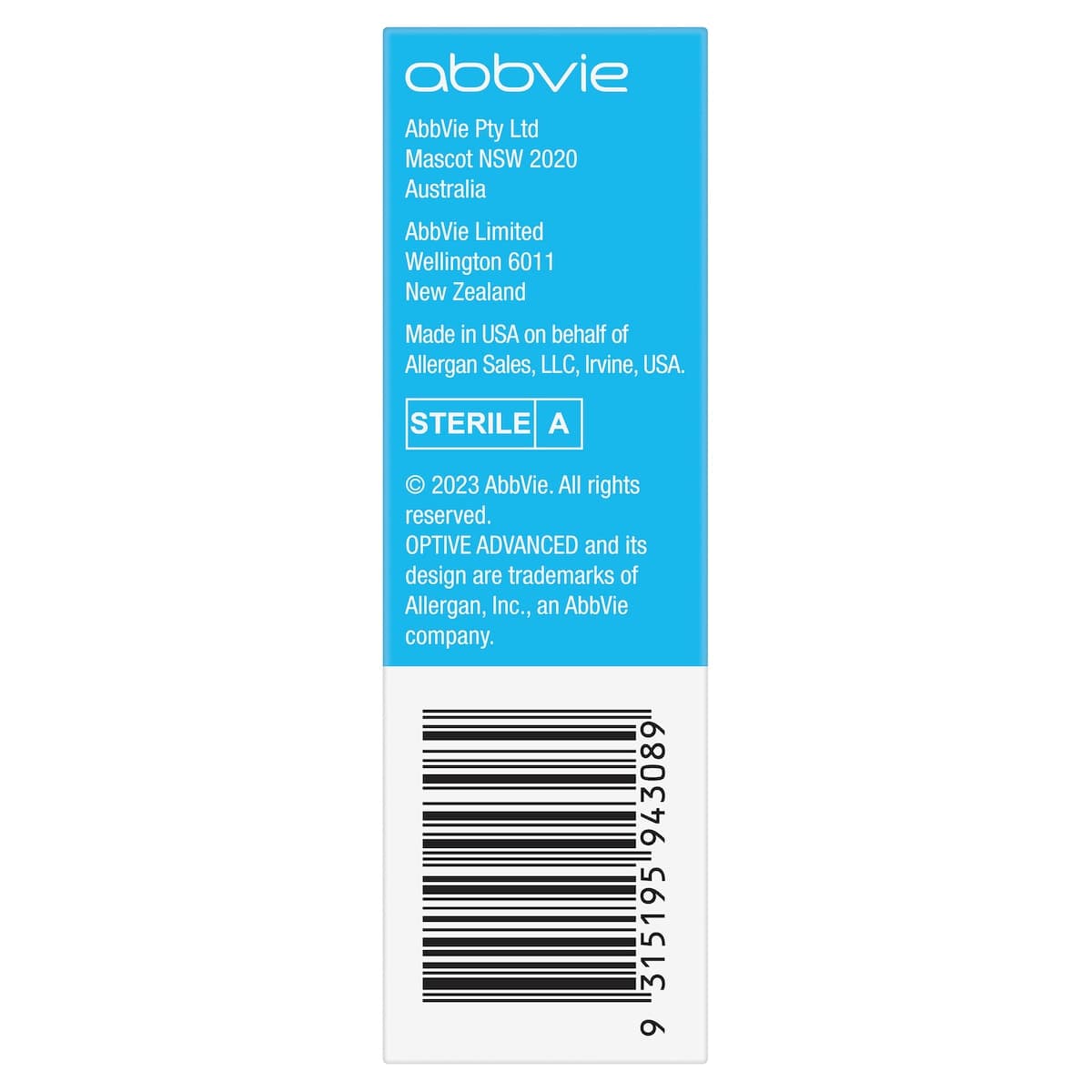 Thumbnail Optive Advanced Lubricant Eye Drops 15Ml