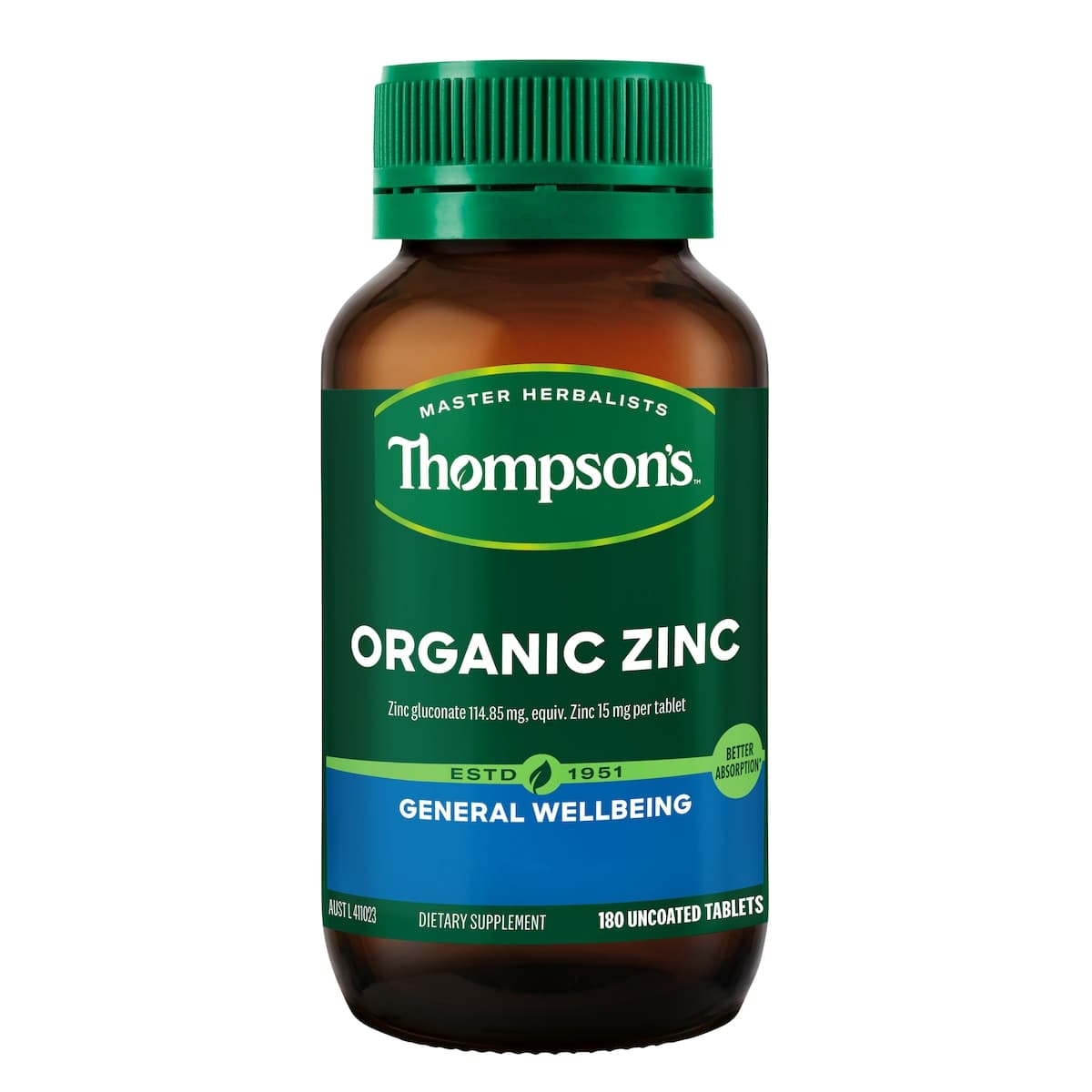 Thumbnail Thompsons Organic Zinc 180 Tablets