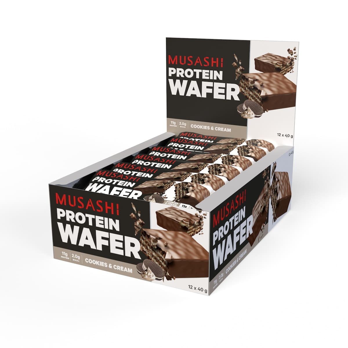 Thumbnail Musashi Protein Wafer Cookies & Cream 40G