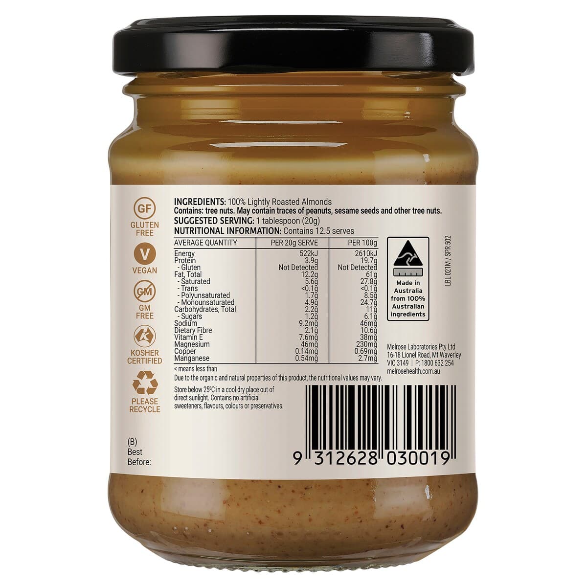 Thumbnail Melrose Almond Butter 250G