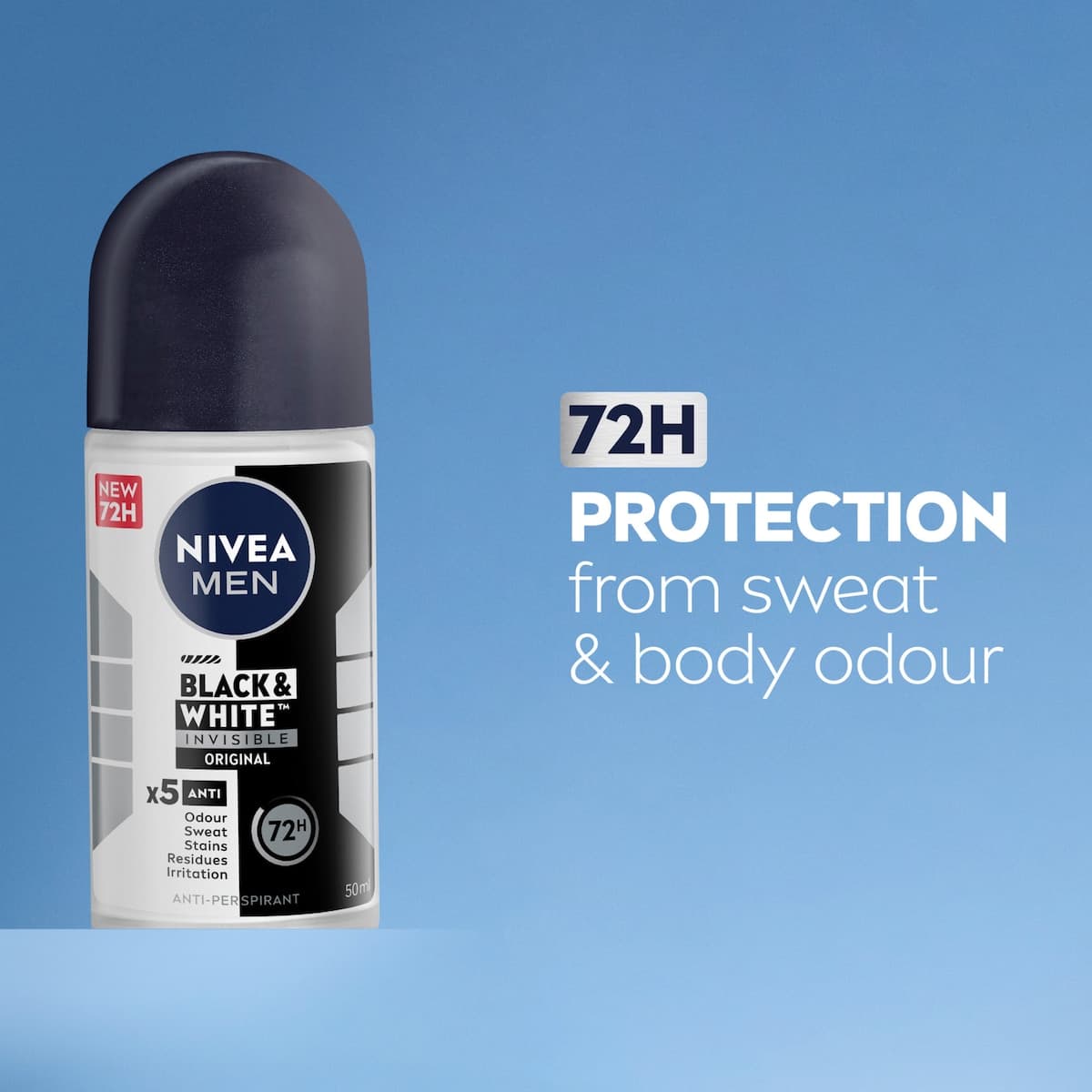 Thumbnail Nivea For Men Invisible Black & White Anti-Perspirant Roll-On Original 50Ml