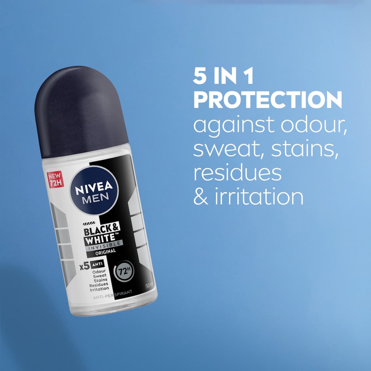 Thumbnail Nivea For Men Invisible Black & White Anti-Perspirant Roll-On Original 50Ml