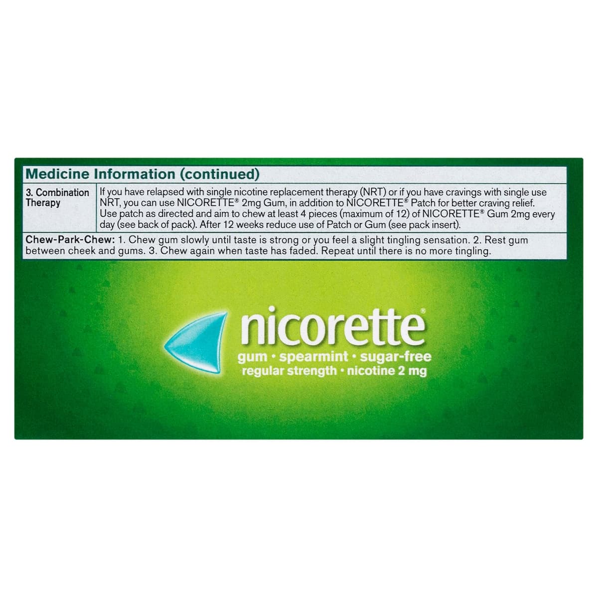 Thumbnail Nicorette Quit Smoking Nicotine Gum 2Mg Spearmint 105 Pieces