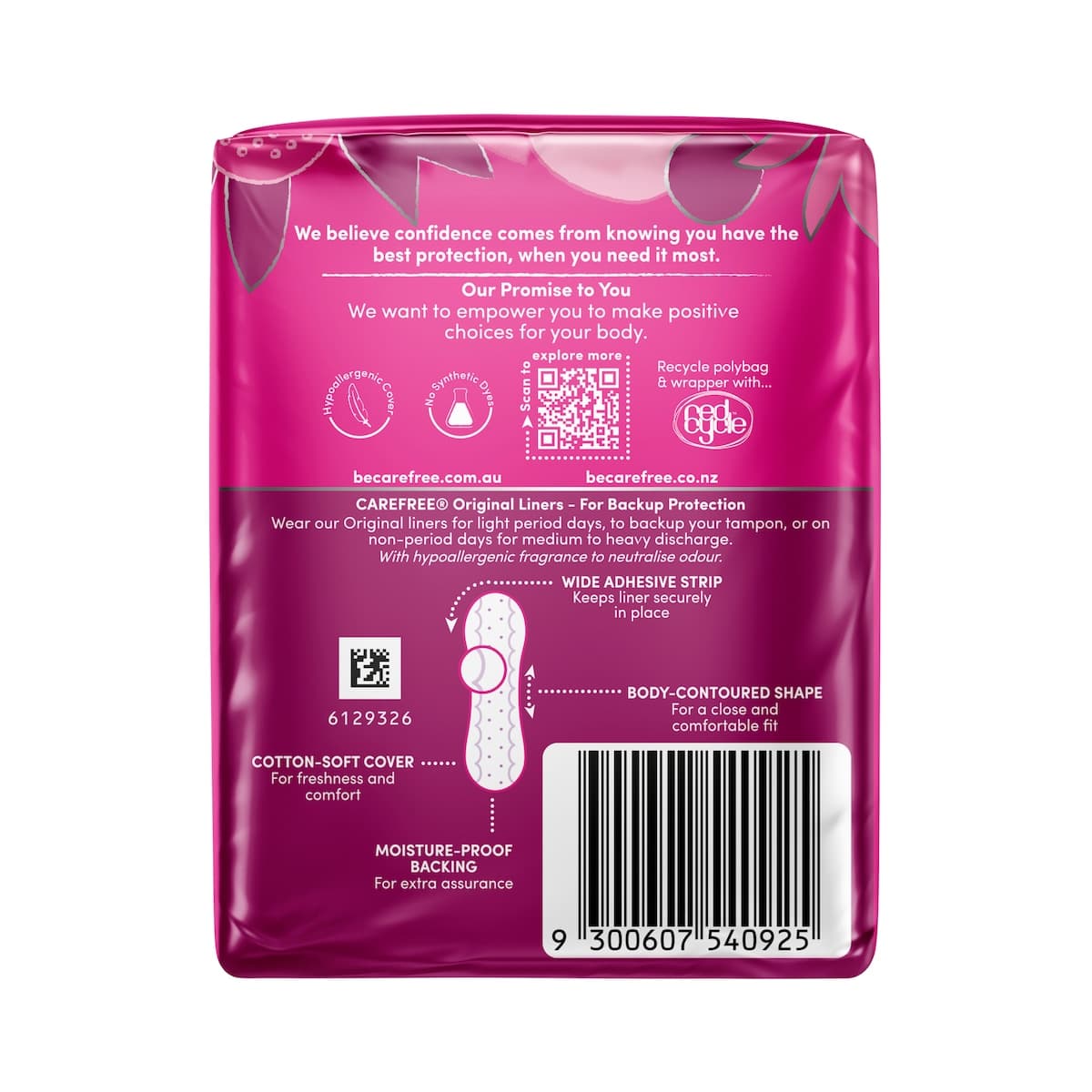 Thumbnail Carefree Original Shower Fresh Liners 30 Pack