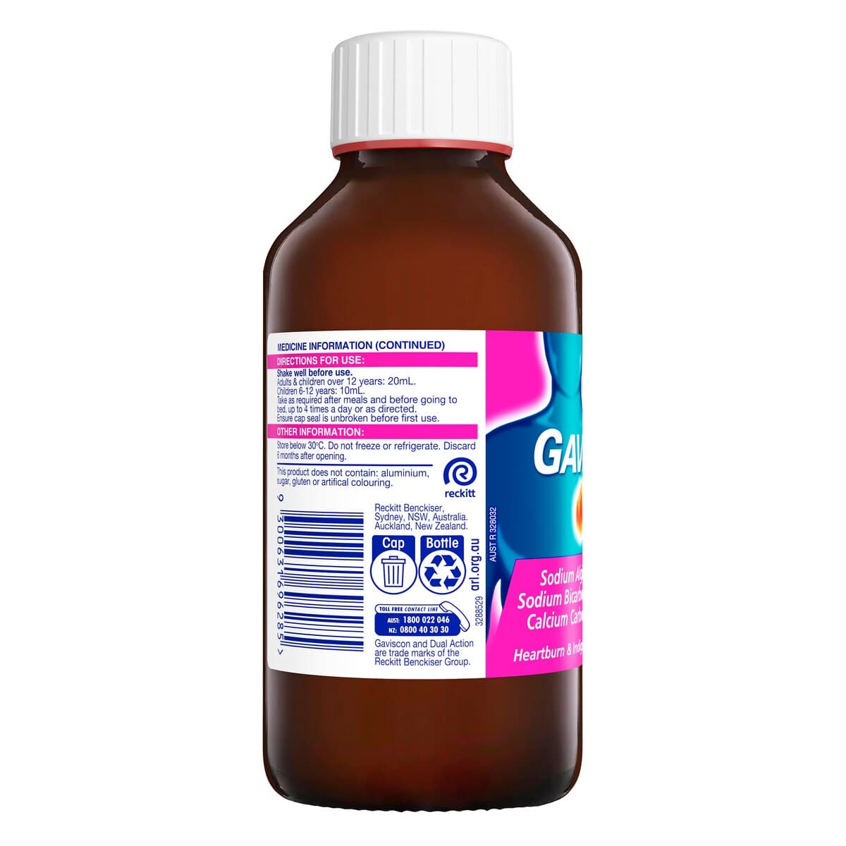 Thumbnail Gaviscon Dual Action Heartburn & Indigestion Mixed Berry 300Ml