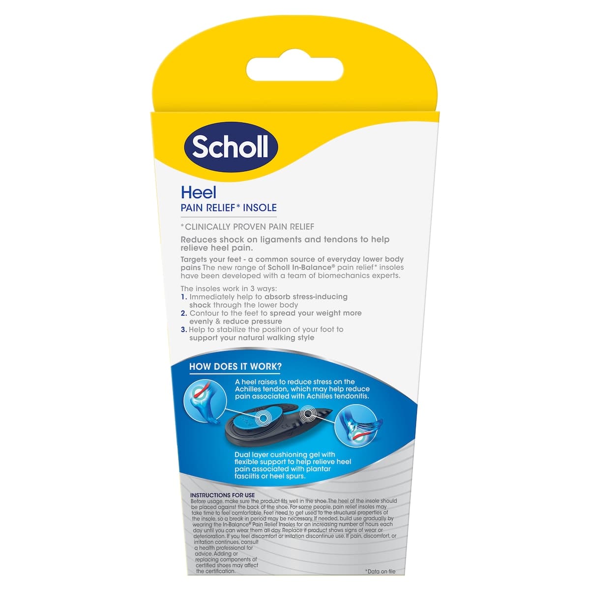 Thumbnail Scholl In-Balance Heel & Ankle Orthotic Insole Large