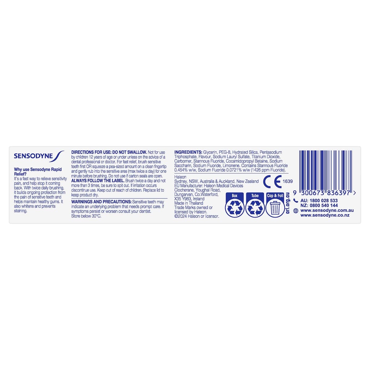 Thumbnail Sensodyne Rapid Relief Toothpaste 100G