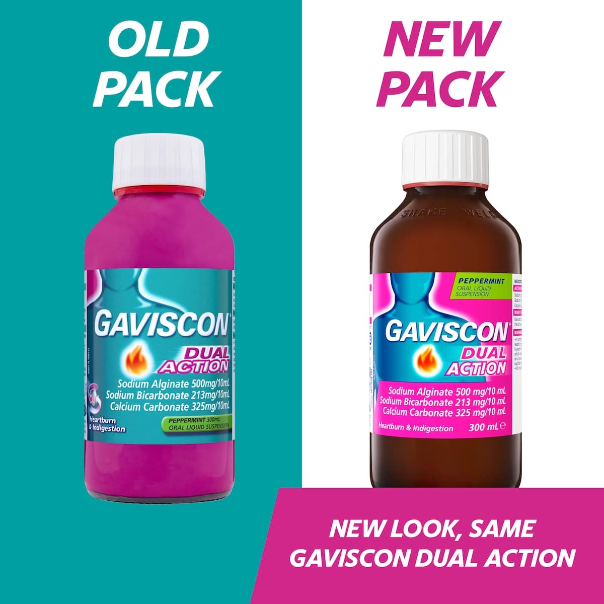 Thumbnail Gaviscon Dual Action Heartburn & Indigestion Peppermint 300Ml