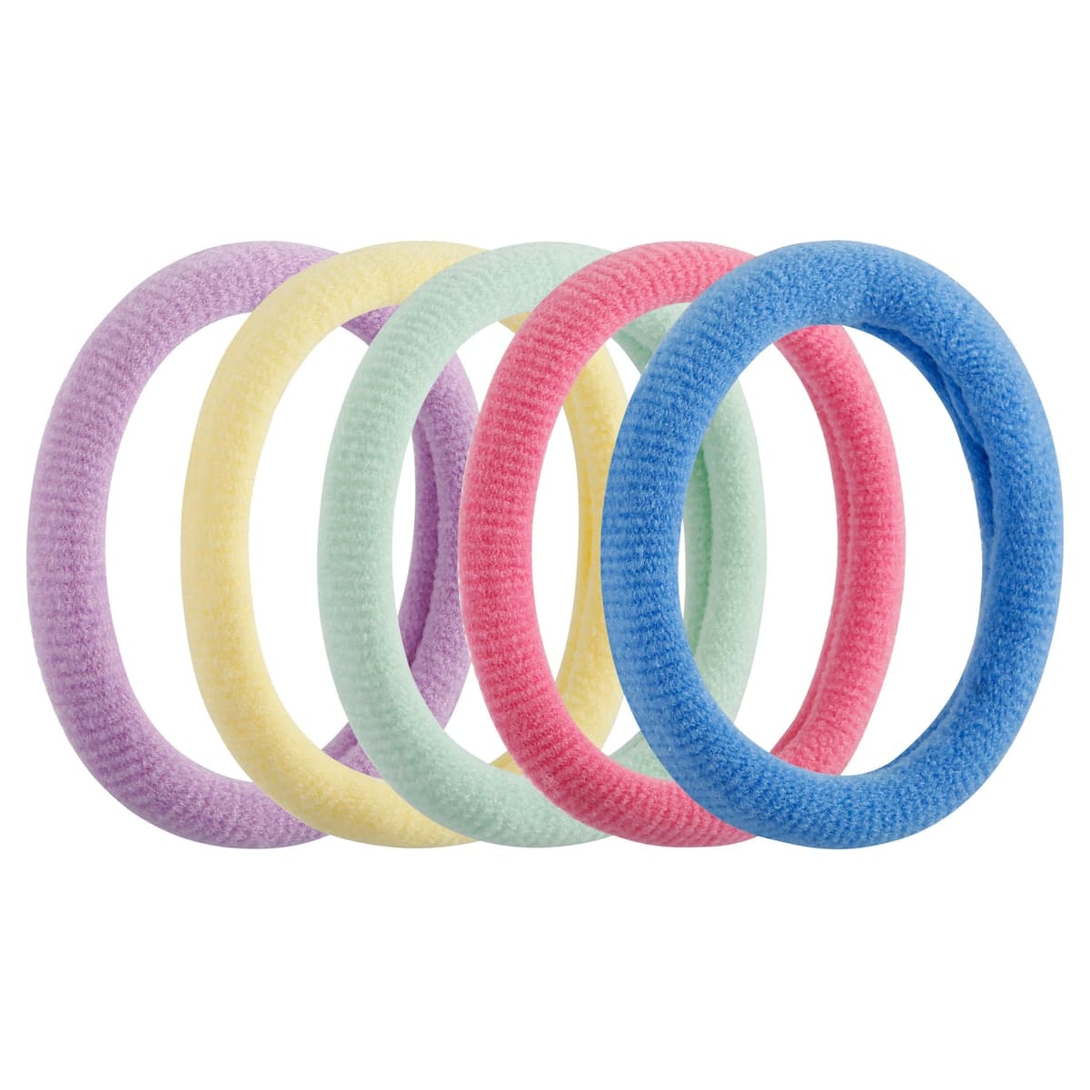 Thumbnail Lady Jayne Soft Knitted Ponytailers Pastel Colours 24 Pack