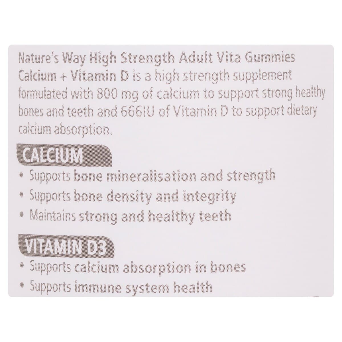 Thumbnail Natures Way High Strength Adult Vita Gummies Calcium + Vitamin D 60 Pack