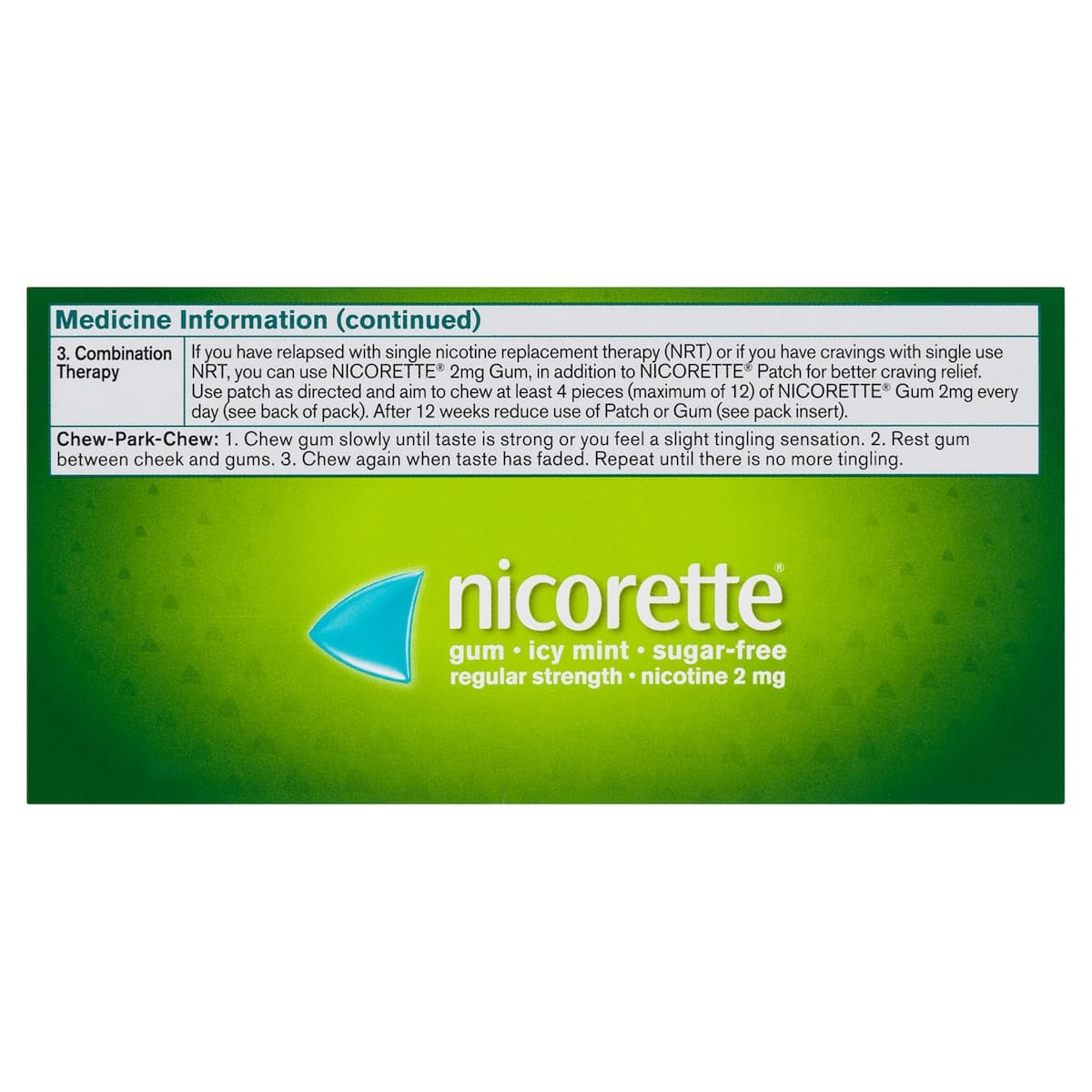 Thumbnail Nicorette Quit Smoking Nicotine Gum 2Mg Icy Mint 105 Pieces