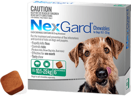 Nexgard Chewables For Medium Dogs 10.1-25Kg 6 Pack