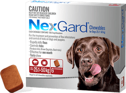 Nexgard Chewables For Large Dogs 25.1-50Kg 6 Pack