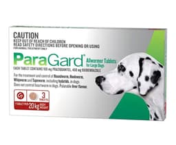 Paragard All Wormer For Large Dogs 3 Tablets